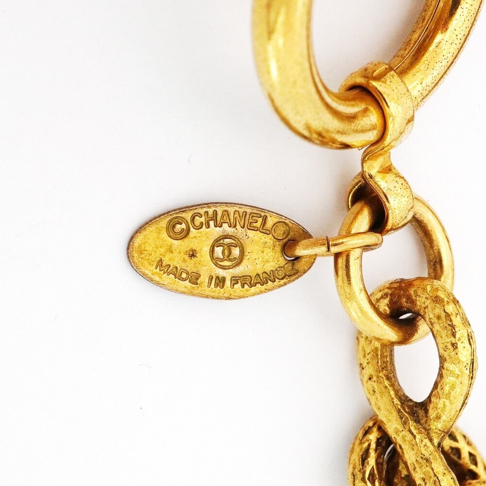 CHANEL Authentic Gold Logo Necklace - Picture 5 of 6